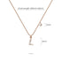 Solid 925 Sterling Silver Initial Crystal Personalised Alphabet Letter Necklace Rose Gold Filled